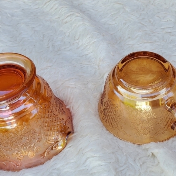 Vintage carival glass‎ sugar & creamer set - Picture 3 of 5